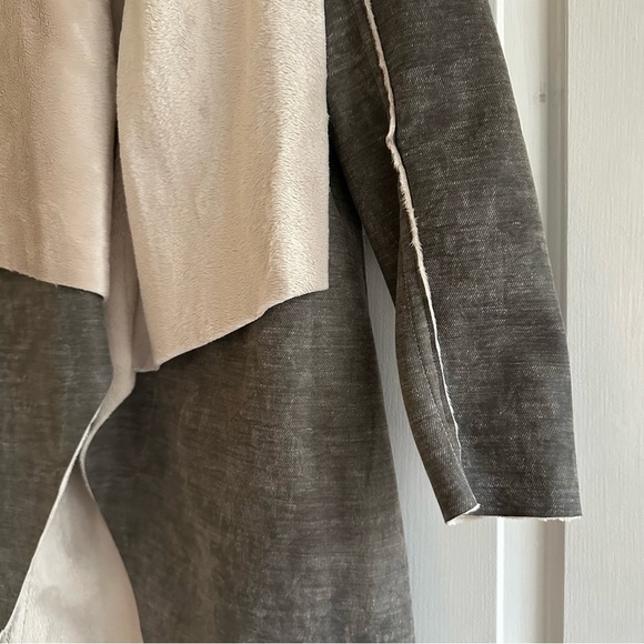 Anthropologie Amadi Camilla Faux Suede Longline Open Jacket Western Boho Small - Picture 6 of 10